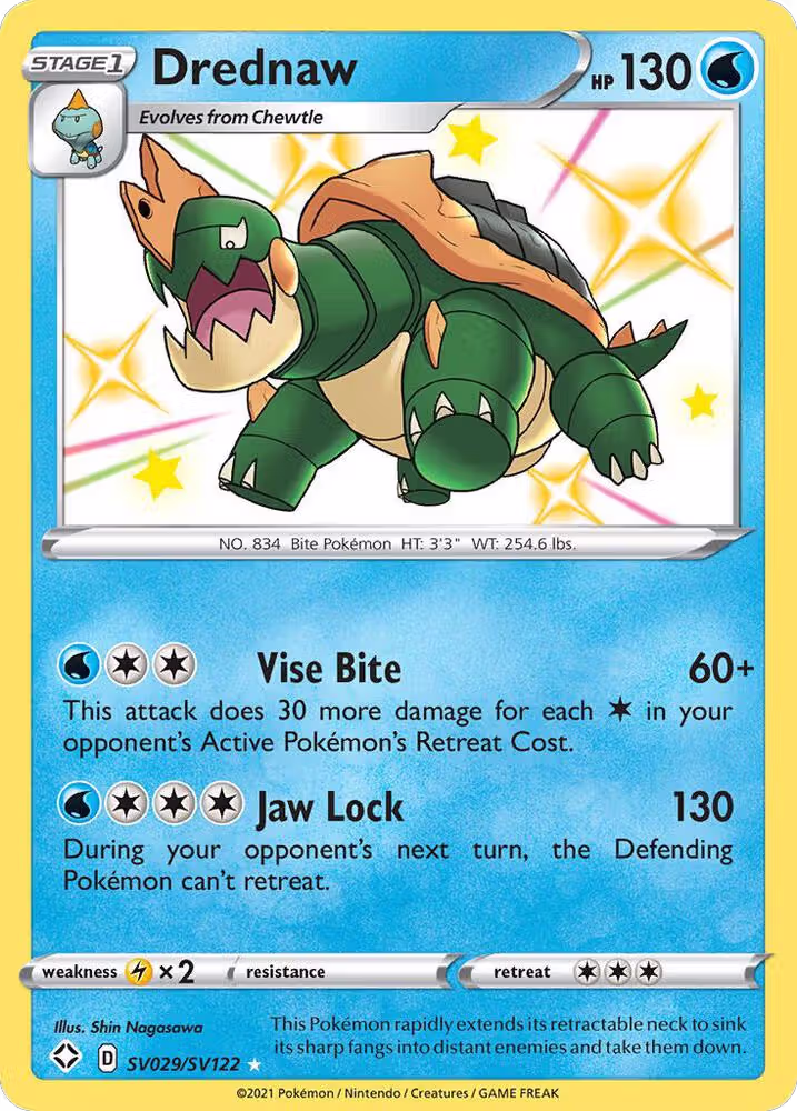 Drednaw (SV029/SV122), Shining Fates: Shiny Vault — Pokémon card price
