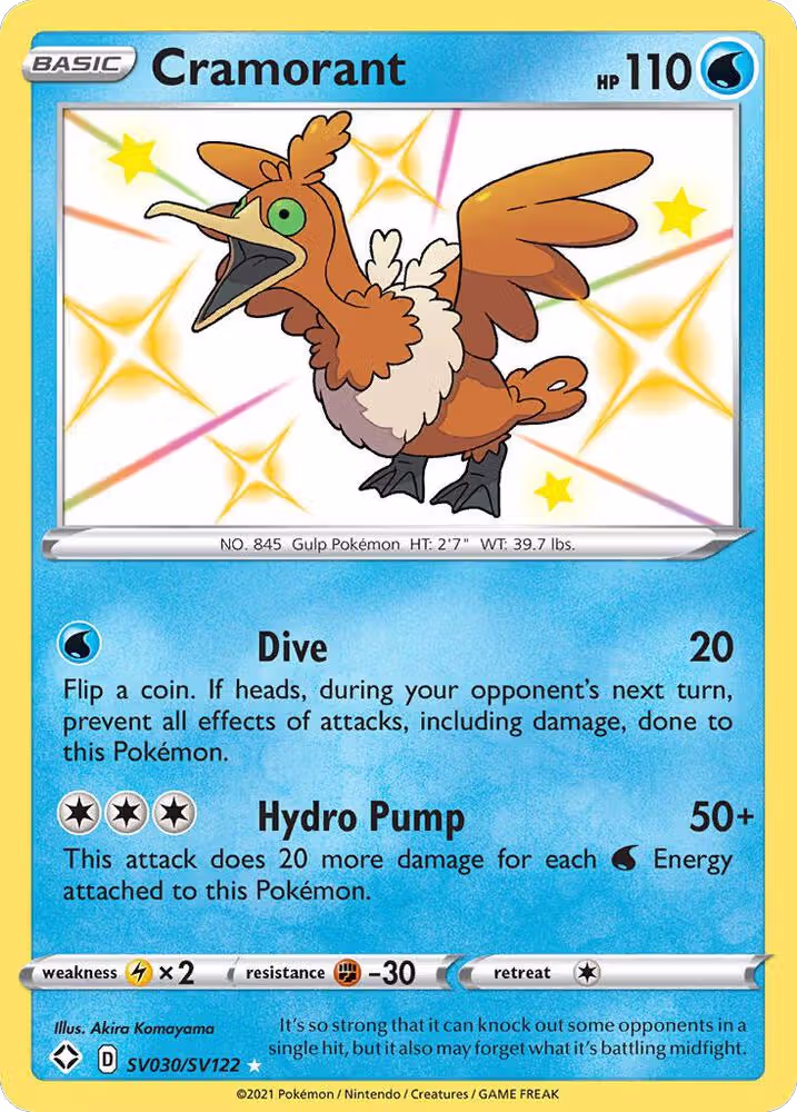 Cramorant (SV030/SV122), Shining Fates: Shiny Vault — Pokémon card price