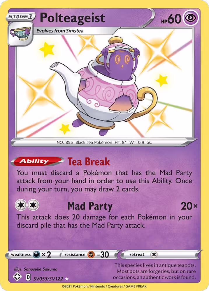 Polteageist (SV053/SV122), Shining Fates: Shiny Vault — Pokémon card price
