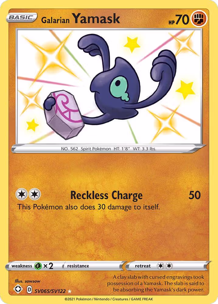 Galarian Yamask (SV065/SV122), Shining Fates: Shiny Vault — Pokémon card price