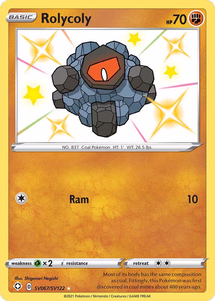 Rolycoly (SV067/SV122), Shining Fates: Shiny Vault — Pokémon card price