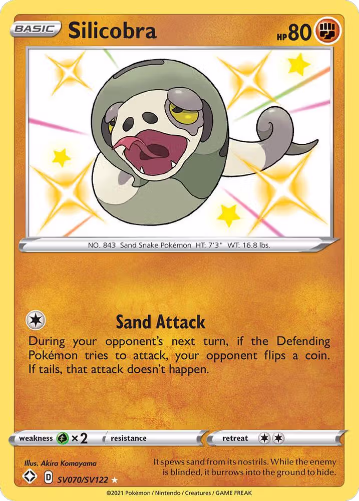 Silicobra (SV070/SV122), Shining Fates: Shiny Vault — Pokémon card price