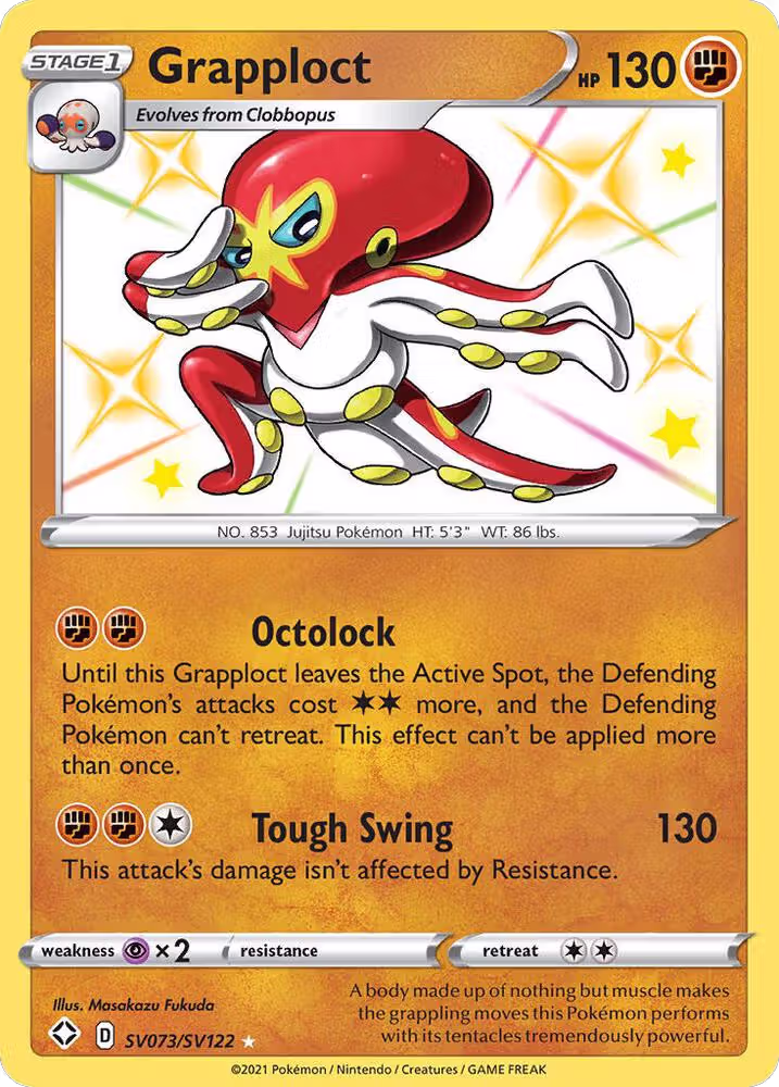 Grapploct (SV073/SV122), Shining Fates: Shiny Vault — Pokémon card price
