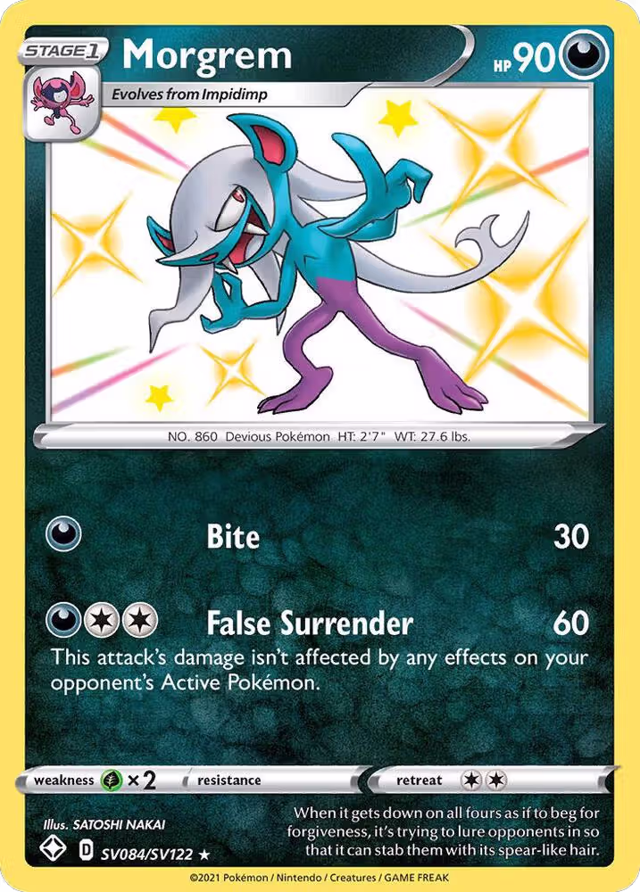 Morgrem (SV084/SV122), Shining Fates: Shiny Vault — Pokémon card price