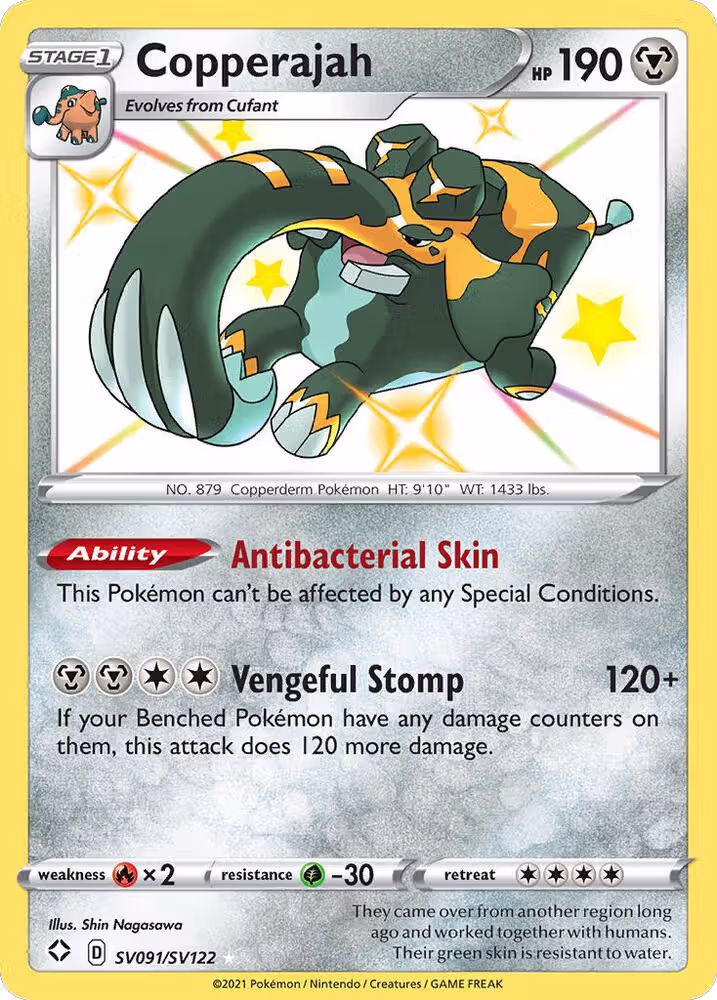 Copperajah (SV091/SV122), Shining Fates: Shiny Vault — Pokémon card price