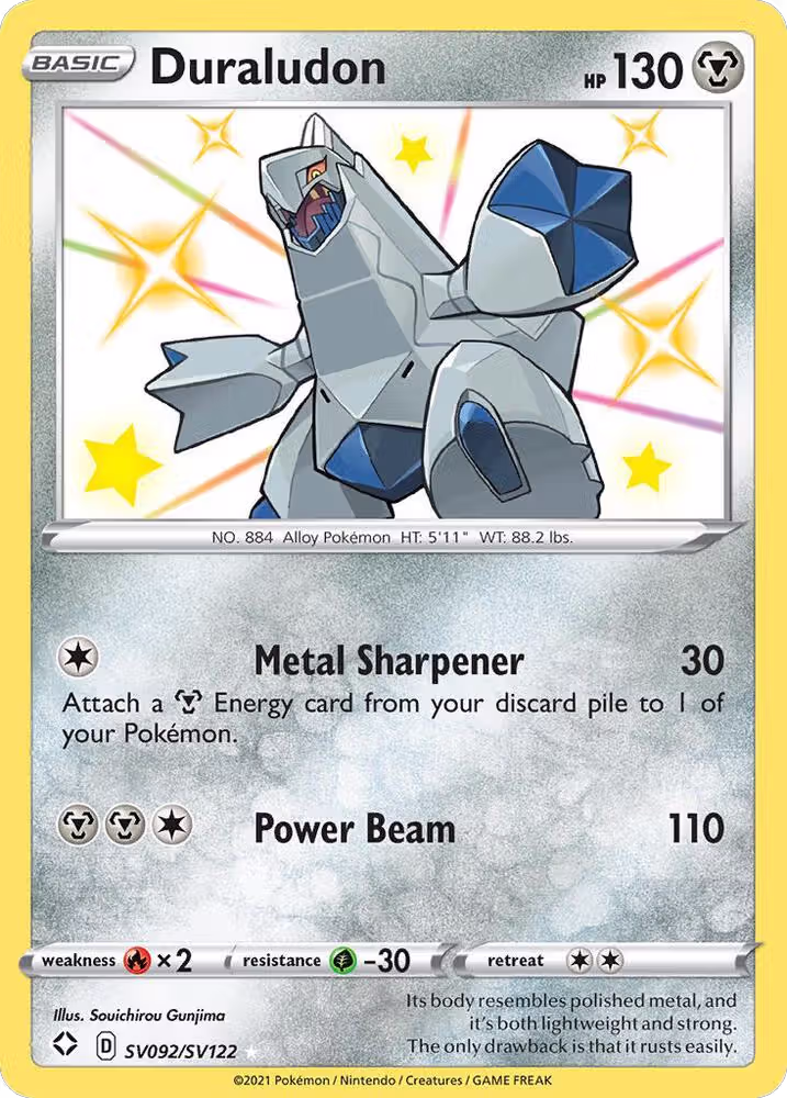 Duraludon (SV092/SV122), Shining Fates: Shiny Vault — Pokémon card price