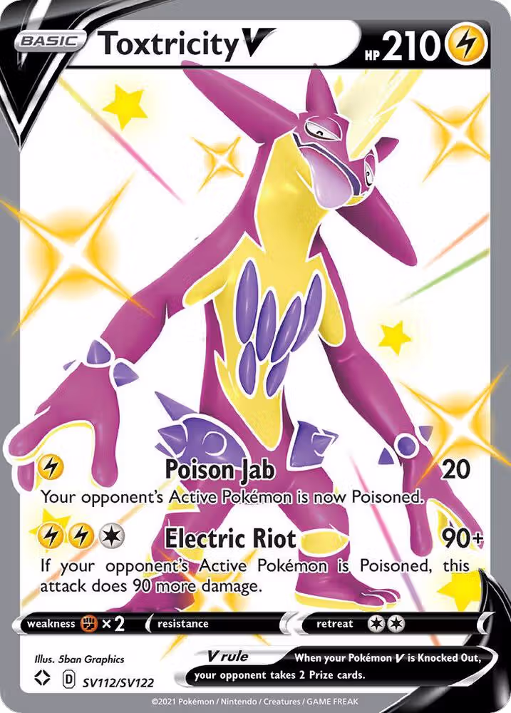 Toxtricity V (SV112/SV122), Shining Fates: Shiny Vault — Pokémon card price