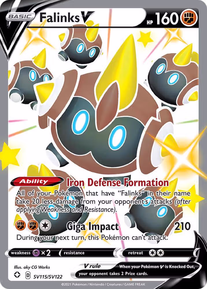 Falinks V (SV115/SV122), Shining Fates: Shiny Vault — Pokémon card price