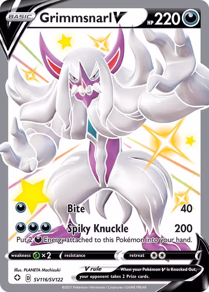 Grimmsnarl V (SV116/SV122), Shining Fates: Shiny Vault — Pokémon card price