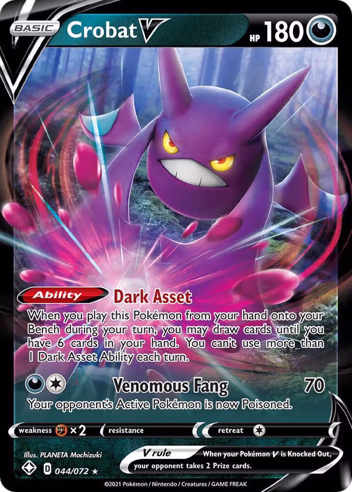 Crobat V (044/072), Shining Fates — Pokémon card price