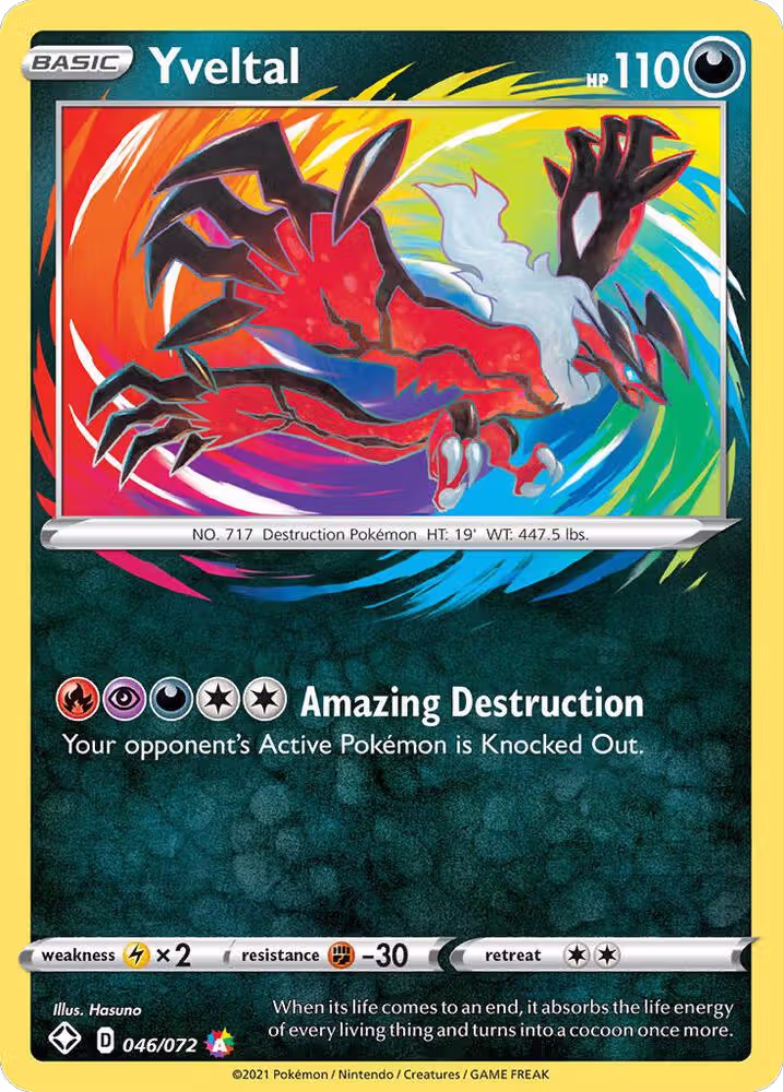 Yveltal (046/072), Shining Fates — Pokémon card price