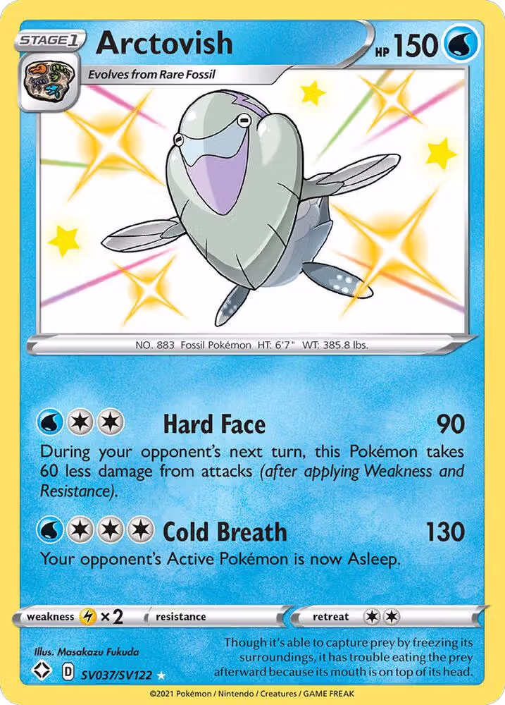 Arctovish (SV037/SV122), Shining Fates: Shiny Vault — Pokémon card price