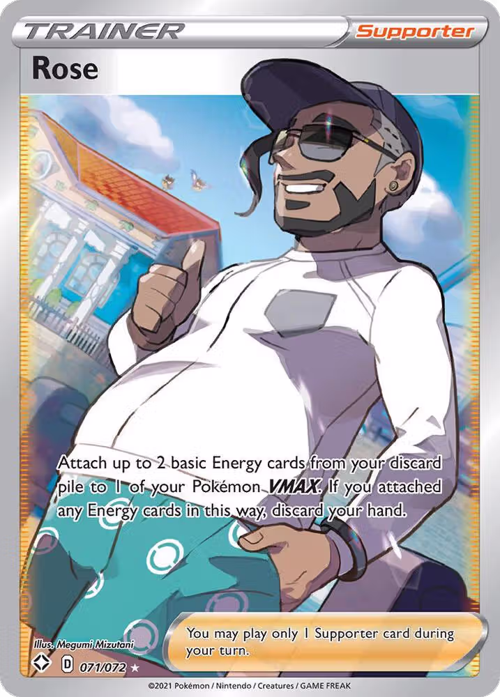 Rose (Full Art) (071/072), Shining Fates — Pokémon card price