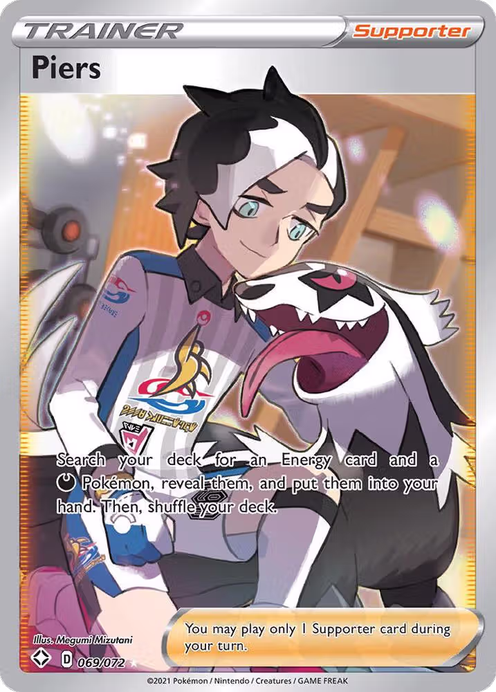 Piers (Full Art) (069/072), Shining Fates — Pokémon card price