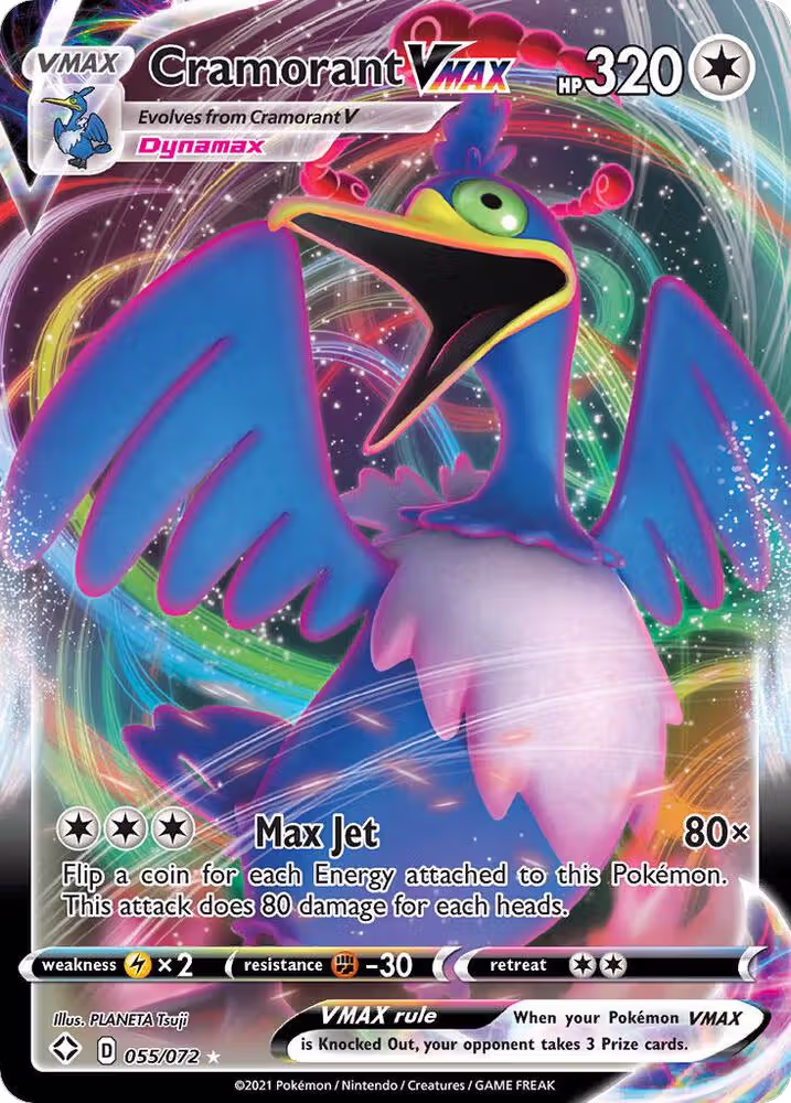 Cramorant VMAX (055/072), Shining Fates — Pokémon card price