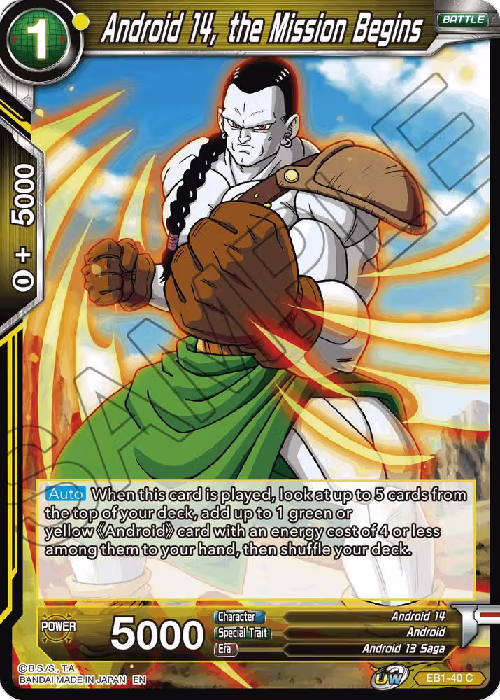Android 14, the Mission Begins (EB1-40), Battle Evolution Booster — DB Super card price