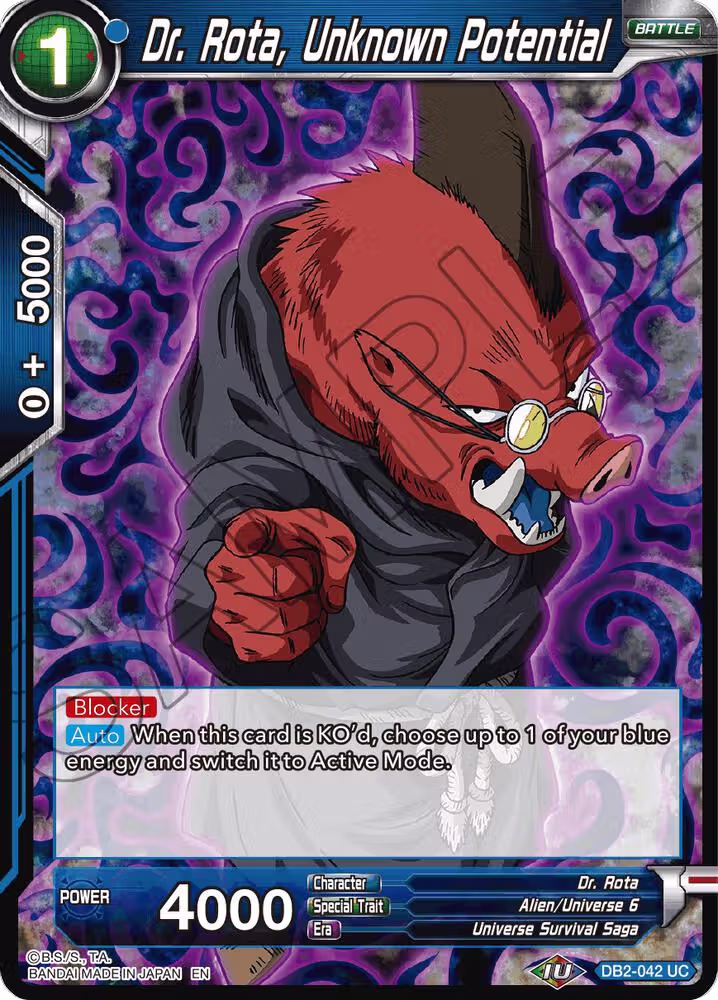 Dr. Rota, Unknown Potential (Reprint) (DB2-042), Battle Evolution Booster — DB Super card price