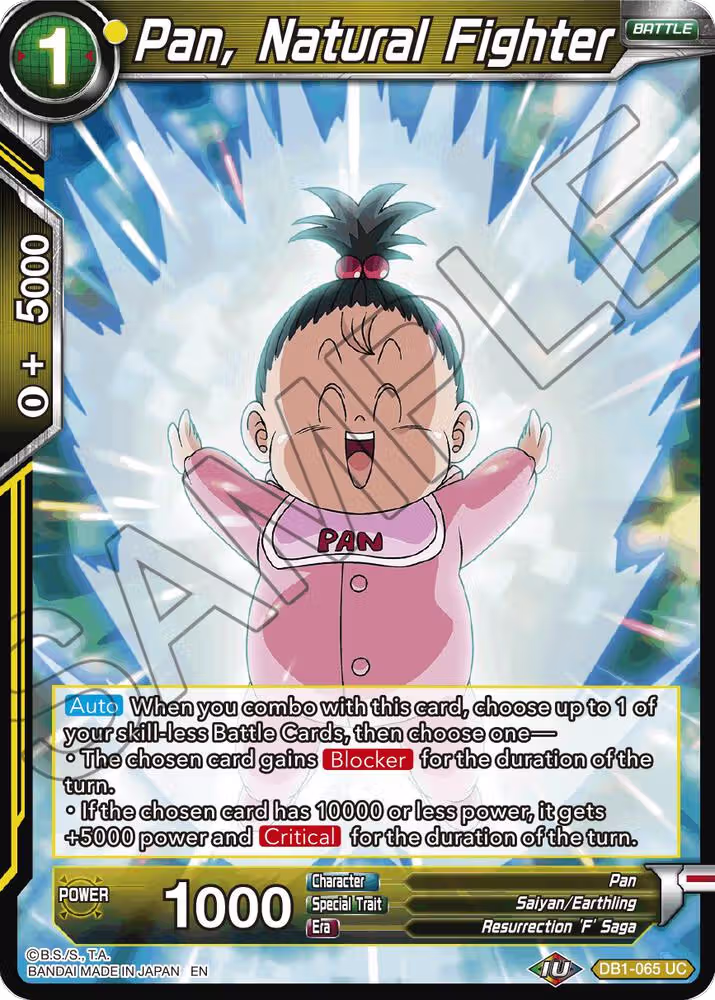 Pan, Natural Fighter (Reprint) (DB1-065), Battle Evolution Booster — DB Super card price