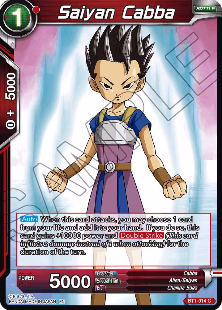 Saiyan Cabba (Reprint) (BT1-014), Battle Evolution Booster — DB Super card price