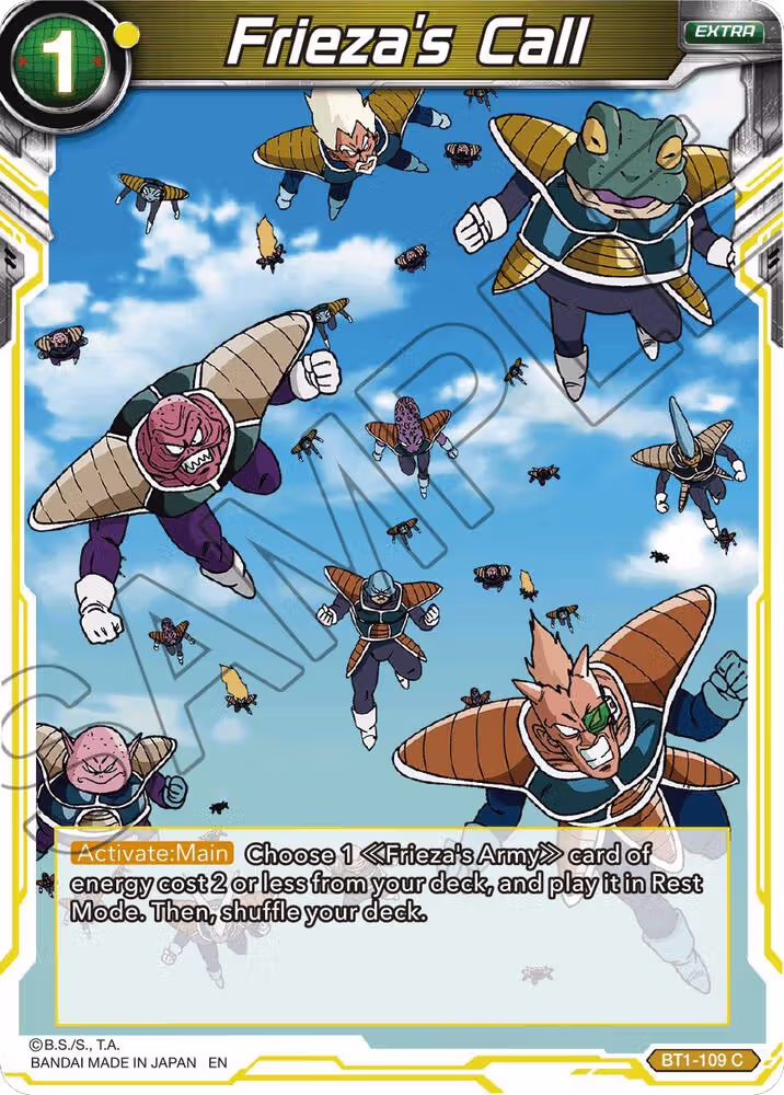 Frieza's Call (Reprint) (BT1-109), Battle Evolution Booster — DB Super card price