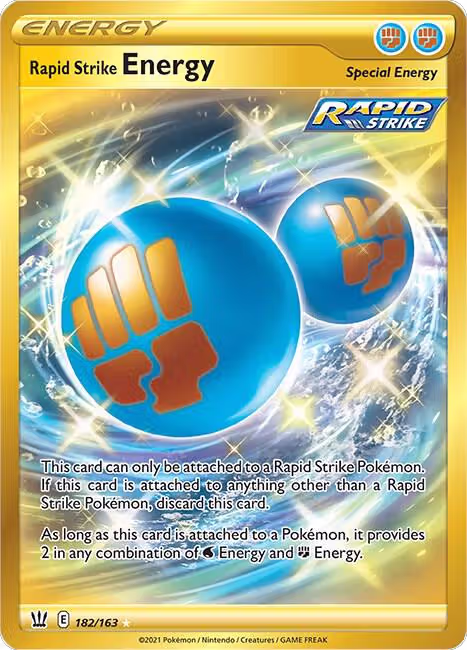 Rapid Strike Energy (Secret) (182/163), Battle Styles — Pokémon card price