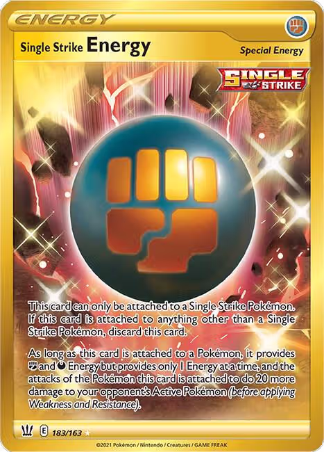 Single Strike Energy (Secret) (183/163), Battle Styles — Pokémon card price