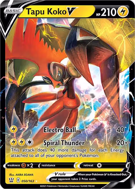 Tapu Koko V (050/163), Battle Styles — Pokémon card price