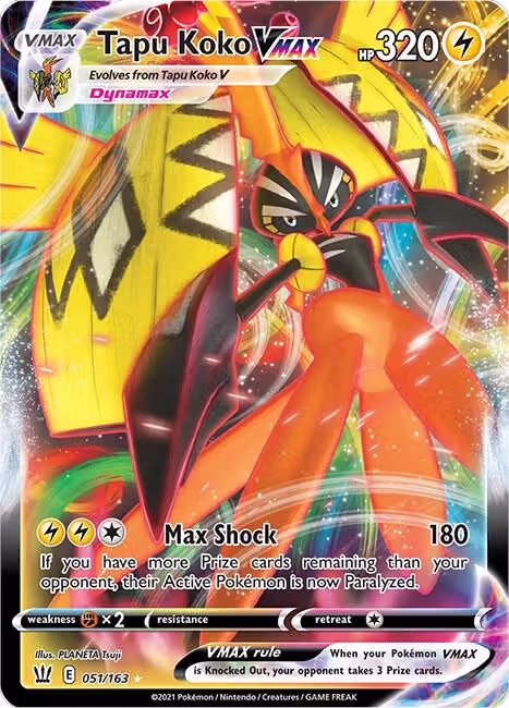 Tapu Koko VMAX (051/163), Battle Styles — Pokémon card price
