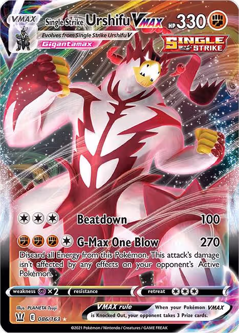 Single Strike Urshifu VMAX (086/163), Battle Styles — Pokémon card price