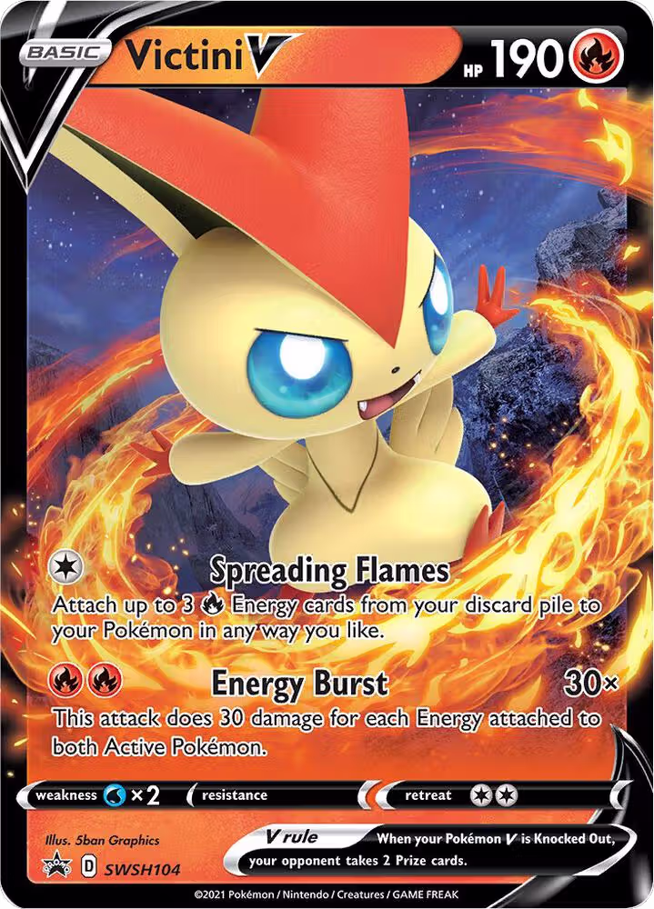 Victini V - SWSH104 (SWSH104), Sword & Shield Promo Cards — Pokémon card price