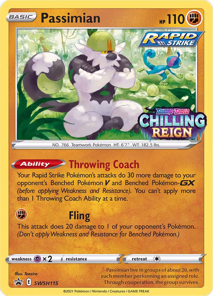 Passimian - SWSH115 (Prerelease) (SWSH115), Sword & Shield Promo Cards — Pokémon card price