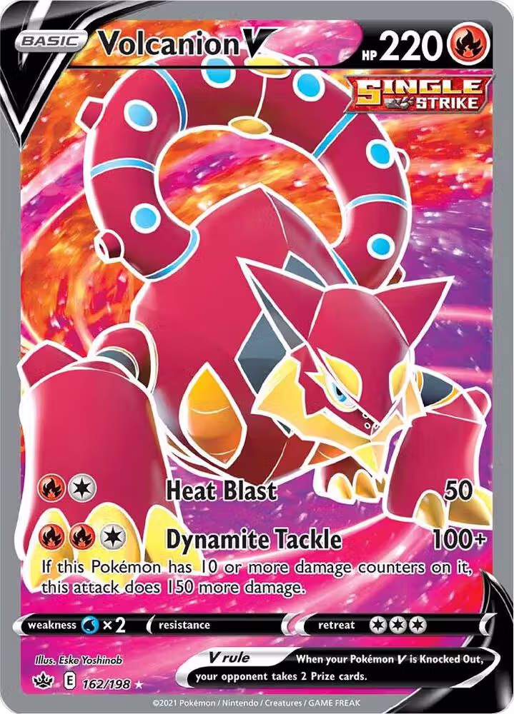 Volcanion V (Full Art) (162/198), Chilling Reign — Pokémon card price