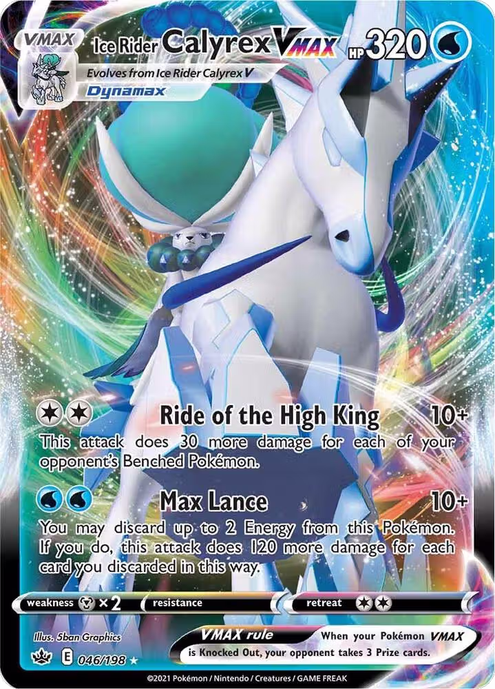 Ice Rider Calyrex VMAX (046/198), Chilling Reign — Pokémon card price