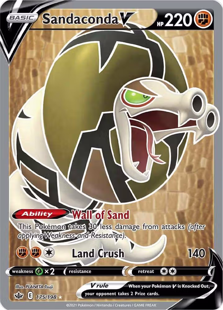 Sandaconda V (Full Art) (175/198), Chilling Reign — Pokémon card price