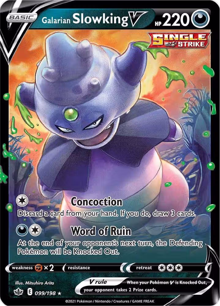Galarian Slowking V (099/198), Chilling Reign — Pokémon card price