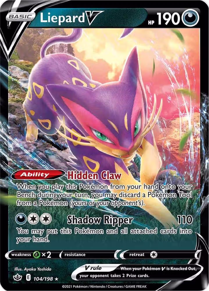 Liepard V (104/198), Chilling Reign — Pokémon card price