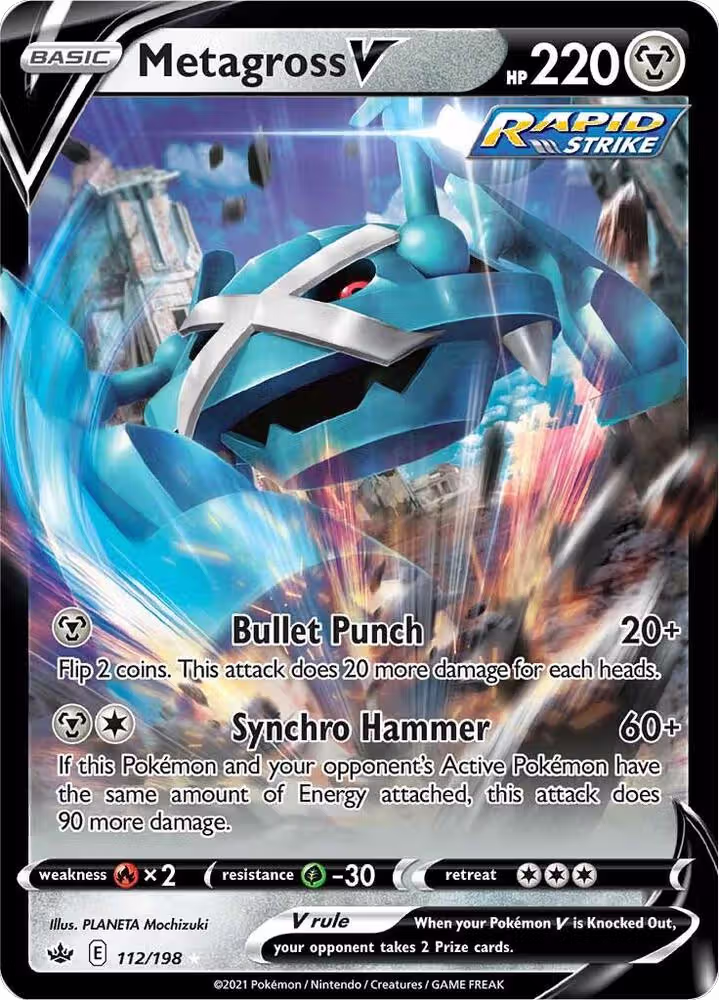 Metagross V (112/198), Chilling Reign — Pokémon card price