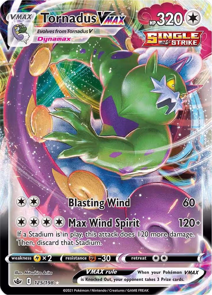 Tornadus VMAX (125/198), Chilling Reign — Pokémon card price