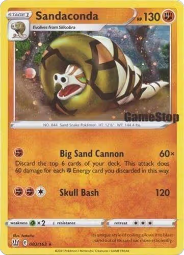 Sandaconda - 082/163 (Gamestop Exclusive) (082/163), Miscellaneous Cards & Products — Pokémon card price