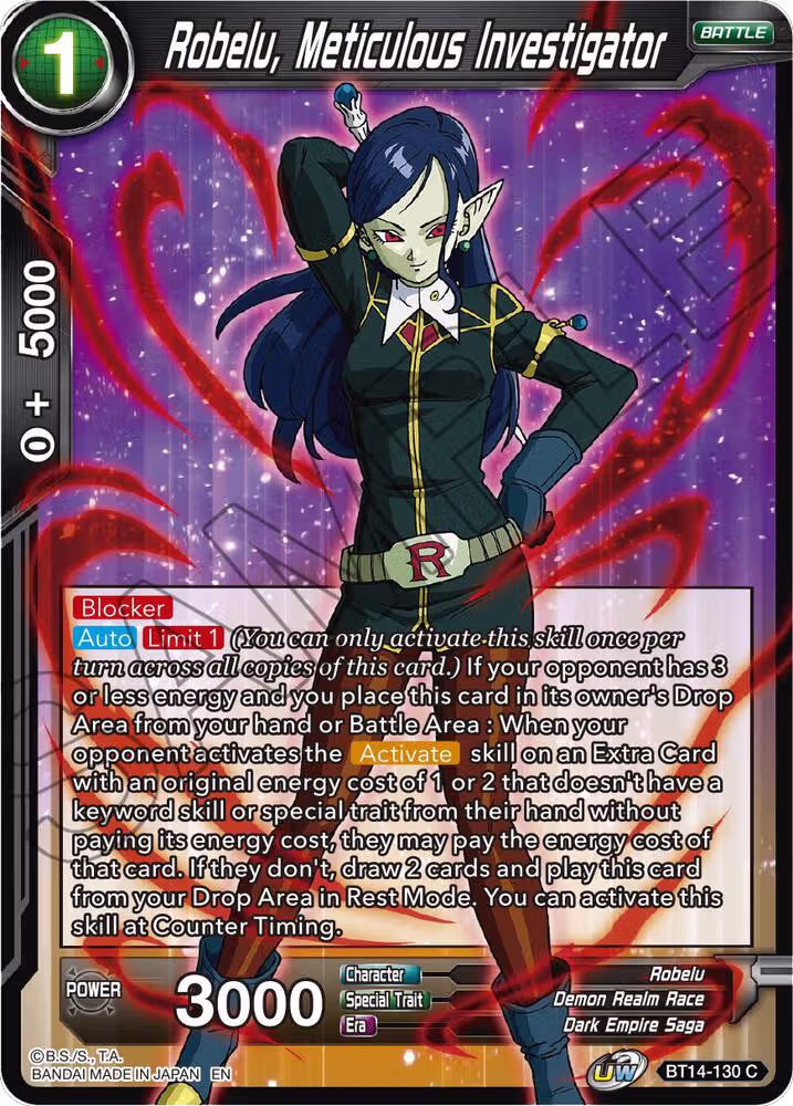Robelu, Meticulous Investigator (BT14-130), Cross Spirits — DB Super card price