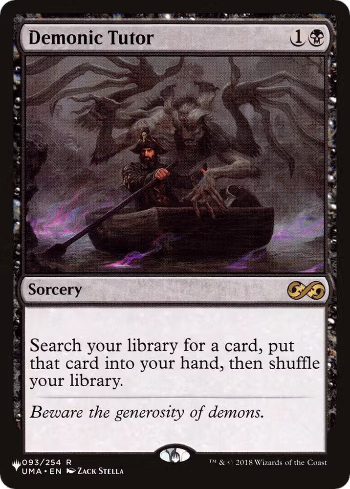 Demonic Tutor (UMA) (093/254), The List Reprints — Magic card price