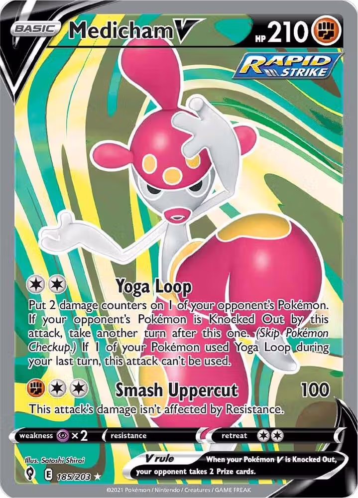 Medicham V (Full Art) (185/203), Evolving Skies — Pokémon card price