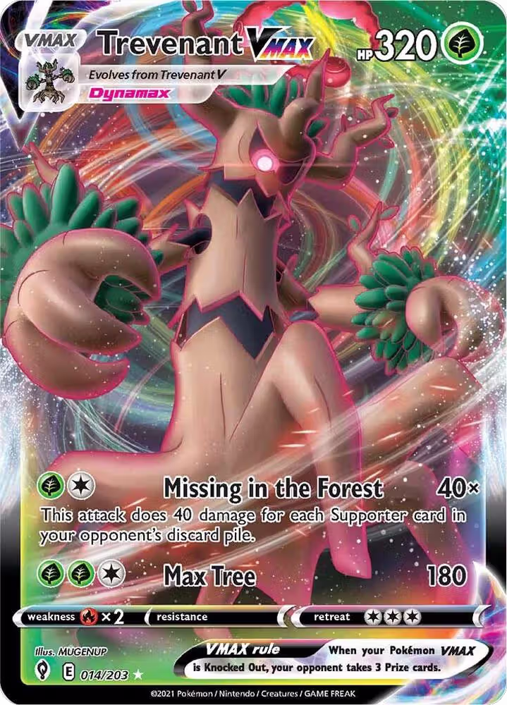 Trevenant VMAX (014/203), Evolving Skies — Pokémon card price