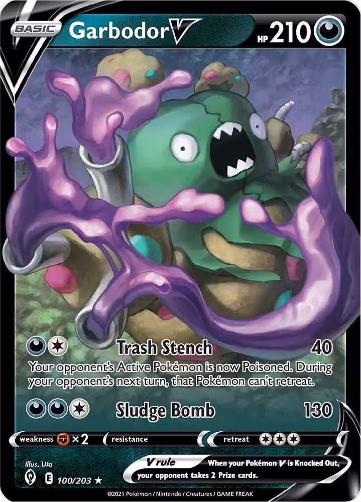 Garbodor V (100/203), Evolving Skies — Pokémon card price