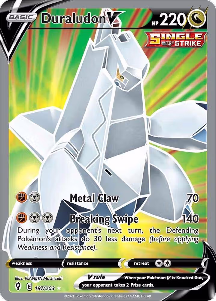 Duraludon V (Full Art) (197/203), Evolving Skies — Pokémon card price