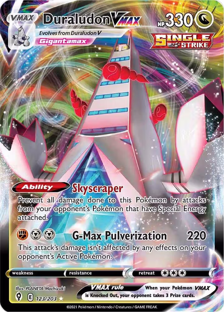 Duraludon VMAX (123/203), Evolving Skies — Pokémon card price