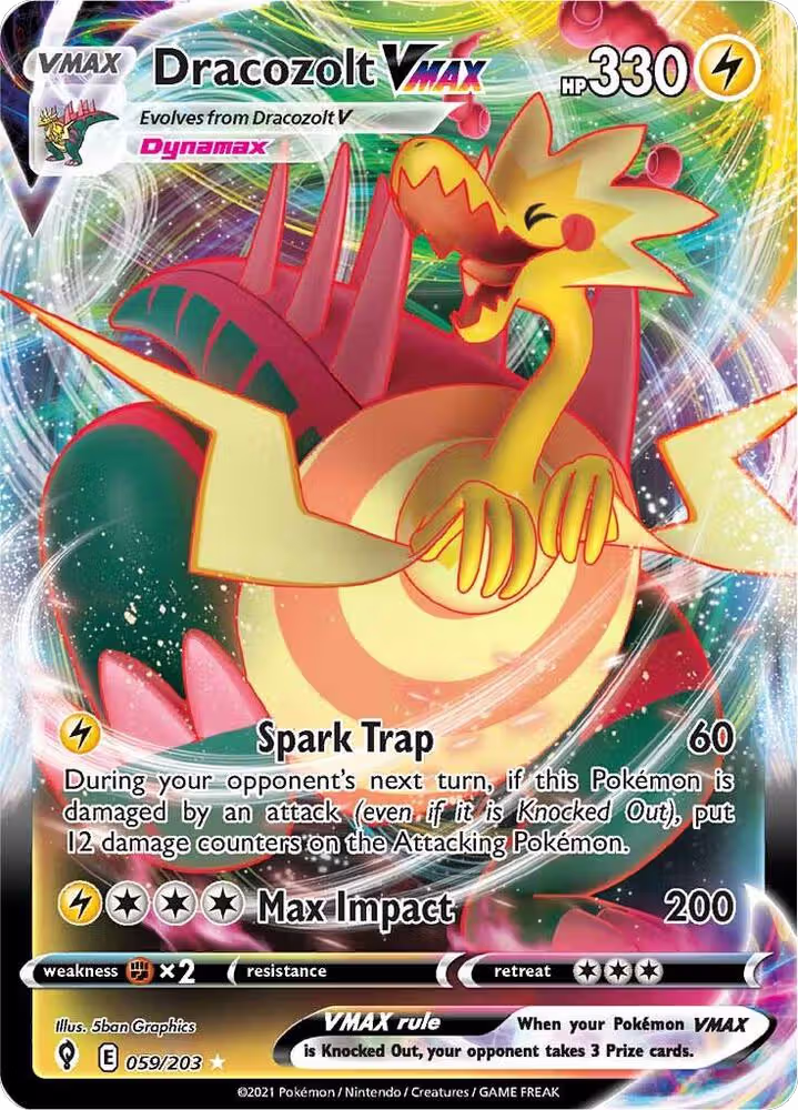 Dracozolt VMAX (059/203), Evolving Skies — Pokémon card price