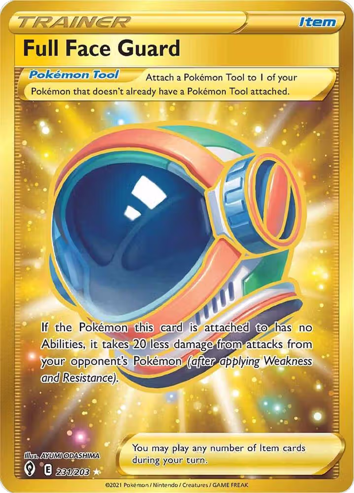 Full Face Guard (Secret) (231/203), Evolving Skies — Pokémon card price