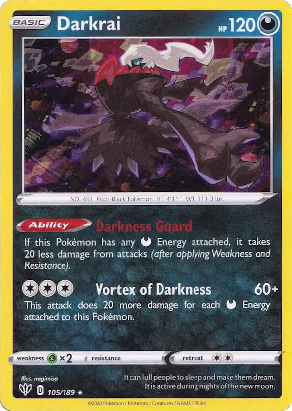 Darkrai - 105/189 (Cosmos Holo) (105/189), Miscellaneous Cards & Products — Pokémon card price