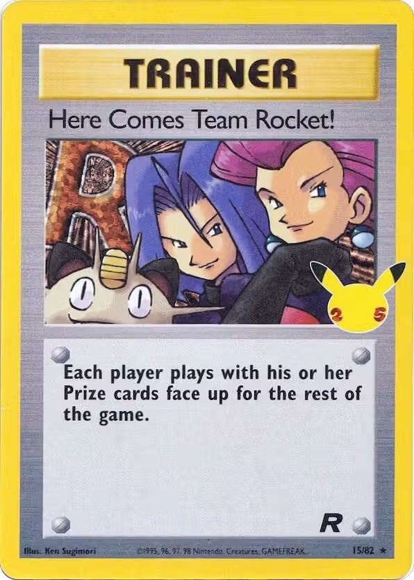 Here Comes Team Rocket! (15/82), Celebrations: Classic Collection — Pokémon card price